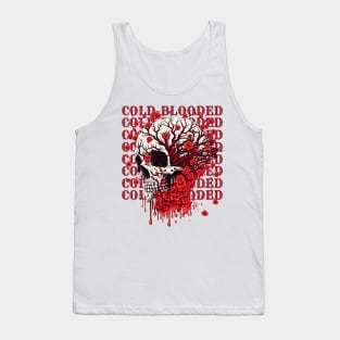 Red Flowers Skull Cold-Blooded Tank Top